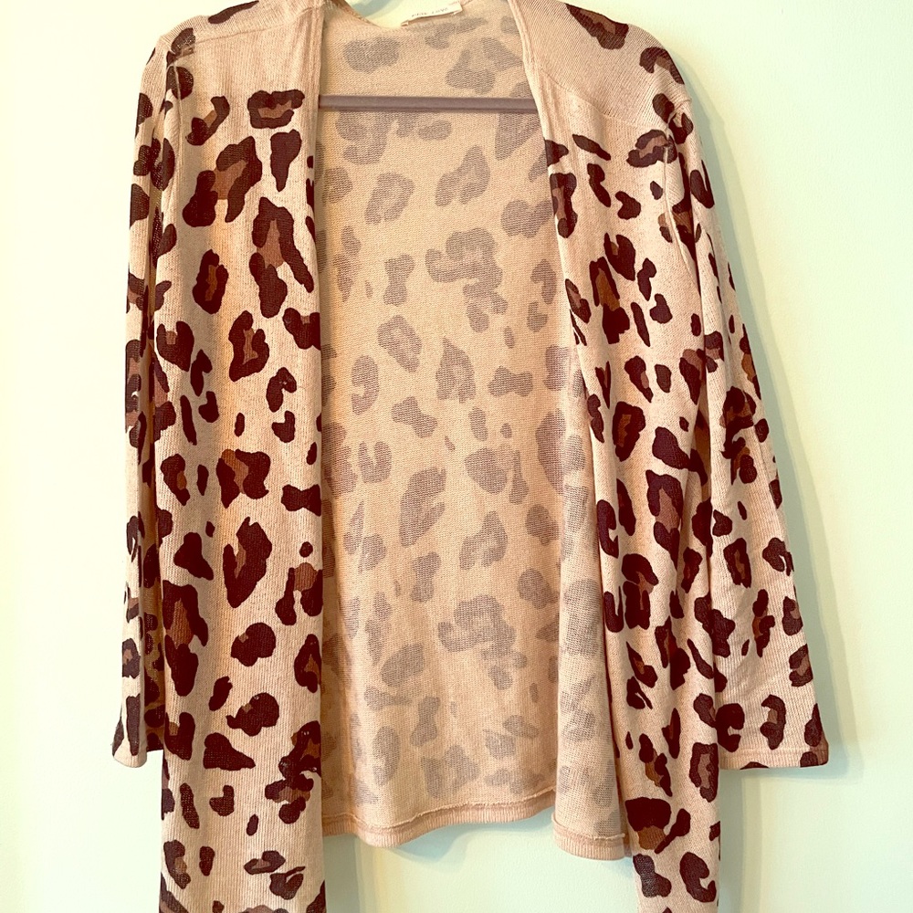 Leopard long sleeve cardigan